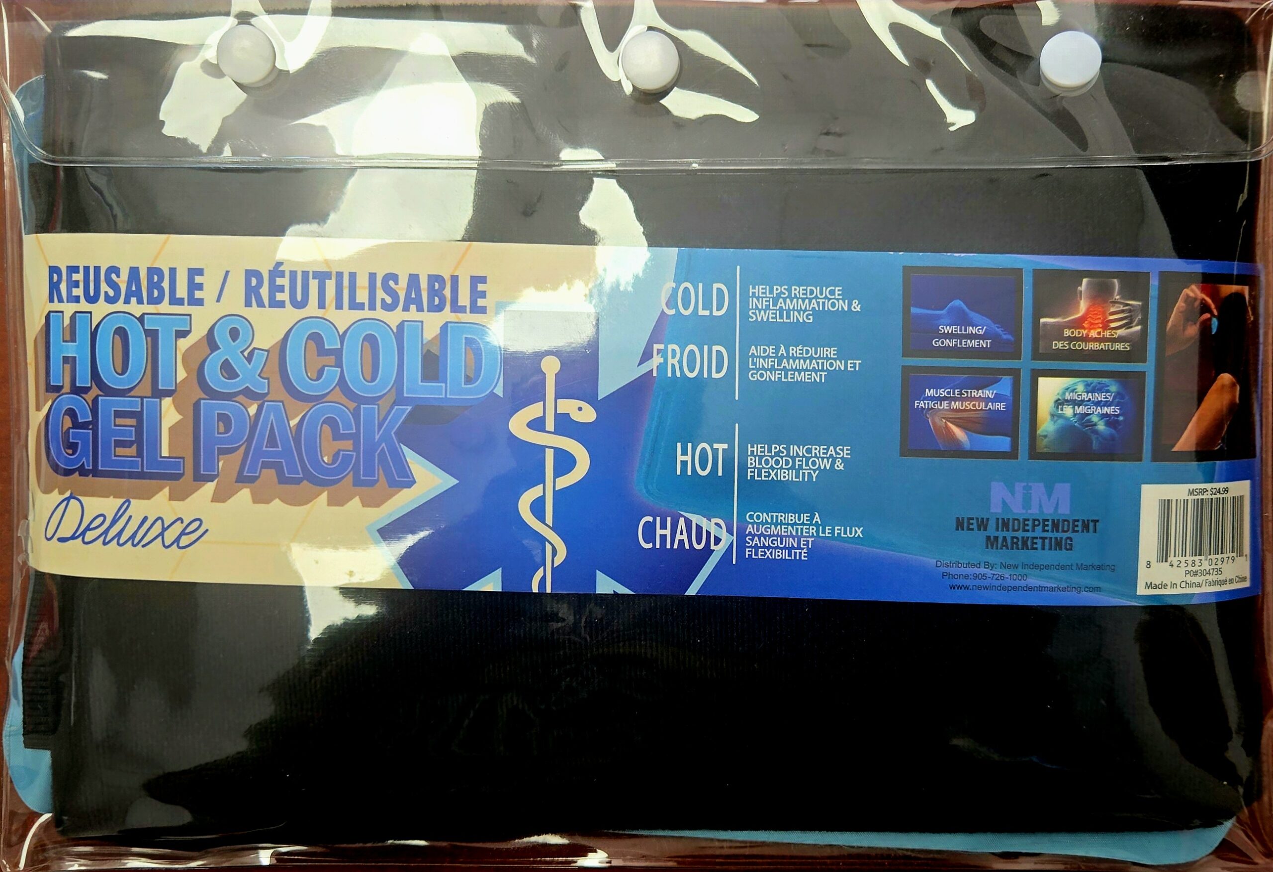 Deluxe Body Therapy Gel Wrap Includes Adjustable Cover With Reusable Hot And Cold Gel Packs     (12 Individual pk)