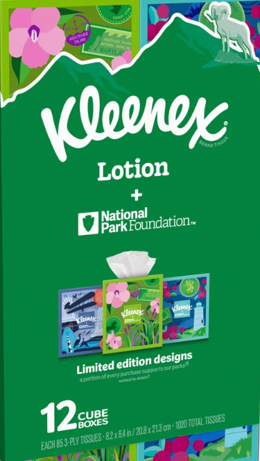Kleenex Soothing Lotion Facial Tissue 3-Ply 85ct x12pk