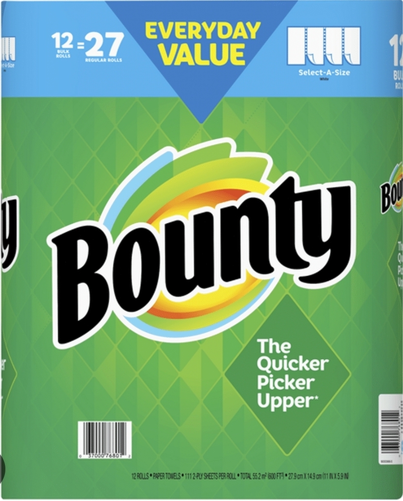 Bounty Select 12 Rolls 93 sheet = 27